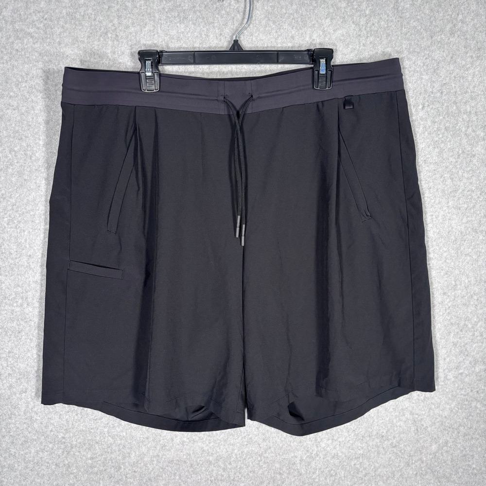 Athleta Venture Bermuda Short 20 Black Hiking Travel Lightweight Pockets Stretch